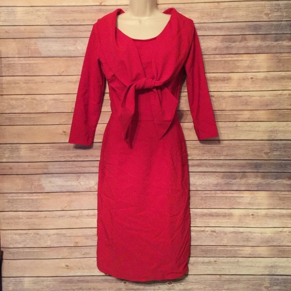 New Queen of Heartz Red Dress Small Pin Up ModCloth